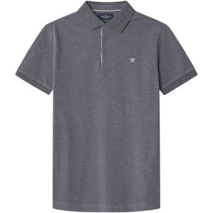 Hackett London - Poloshirt - Grijs - Katoen - Korte Mouwen