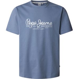 Pepe Jeans - PM509769 - T-shirt - Blauw - Korte Mouwen - Casual - Duurzaam Katoen