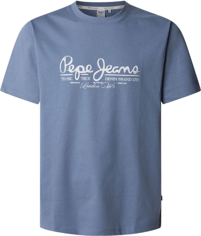 Pepe Jeans - PM509769 - T-shirt - Blauw - Korte Mouwen - Casual - Duurzaam Katoen