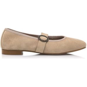 MTNGvoor vrouwen. 54114 Camille beige lederen ballerina pumps (36), Leer, Plat, Geen, Casual