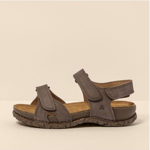 El Naturalistaunisex. 2586311UN005_039 Leren sandalen N5863 Bruin Tabernas (46), Leer, Plat, Klittenband, Casual