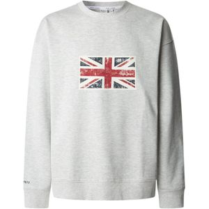 Pepe Jeans - Union - Sweatshirt - 100% Katoen - Crew Neck - Grote Union Jack Vlagprint