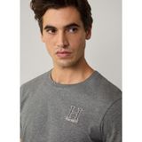 Hackett Londonvoor mannen. HM500858 T-shirt H gebroken wit (L), Casual, Katoen, Korte mouwen