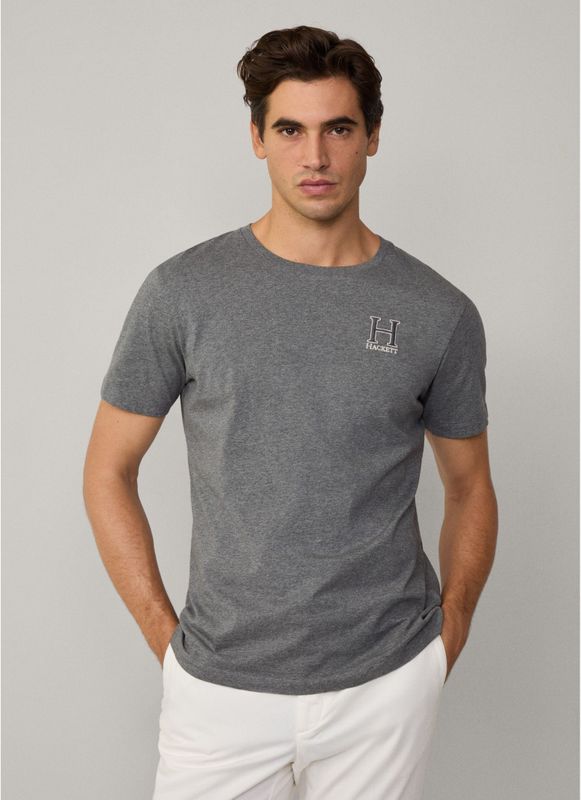 Hackett Londonvoor mannen. HM500858 T-shirt H gebroken wit (L), Casual, Katoen, Korte mouwen