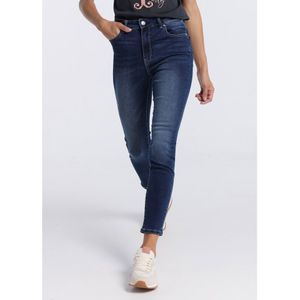 Lois Jeansvoor vrouwen. 201082239 Jeans | Medium Box - High Waist skinny ankle navy (32), Casual, Katoen, Denim, Klassiek, Polyester, Marine