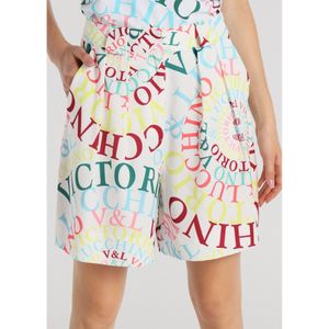 Victorio & Lucchino, V&Lvoor vrouwen. 310048148 Veelkleurige shorts met plooien (28), Casual, Polyester