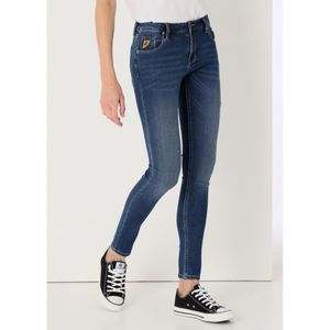 Lois Jeansvoor vrouwen. 201162639 Dubbel stonewashed blauwe skinny jeans (36), Casual, Katoen, Denim