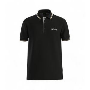 BOSSvoor mannen. 50469102 Paddy Pro polo zwart (XL), Casual, Katoen, Korte mouwen, Duurzaam