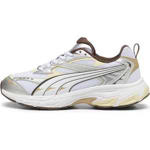 Pumavoor vrouwen. 39272429 Trainers Morphic wit, zilver (39), Plat, 1 tot 3 cm, Veters, Casual