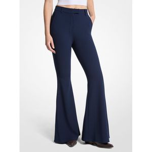 Michael Korsvoor vrouwen. MF430PH667 Uitlopende blauwe stretch crêpe jeans (S), Casual, Polyester