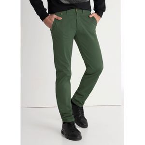 Victorio & Lucchino, V&Lvoor mannen. 600047129 Groene satijnen geweven chino broek (28), Casual, Katoen