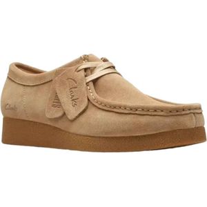 Clarksvoor vrouwen. 26174747 Wallabeeevosh leren loafers bruin (40), Leer, Beige, Plat, Veters, Casual