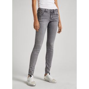 Pepe Jeansvoor vrouwen. PL204583XW2 Grijze skinny jeans laag uitgesneden (29/32), Casual, Grijs, Katoen, Denim