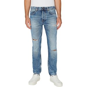 Pepe Jeansvoor mannen. PM207392RI4 Blauwe taps toelopende jeans (31/32), Casual, Katoen, Denim, Duurzaam