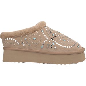Alma en penavoor vrouwen. I241045 Beige platform bontschoenen (37), Geen, Casual