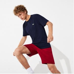 Lacostevoor mannen. TH7618_166 Tennis T-shirt marine (M), Casual, Sportief, Katoen, Polyester, Korte mouwen, Marineblauw