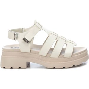 Xtivoor vrouwen. 142315 Witte krab sandalen (41), 1 tot 3 cm, Klittenband, Casual