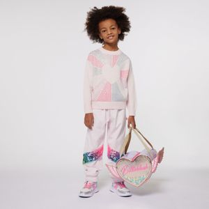 Billieblushvoor meisjes. U20464 Roze gebreide trui (8Años= 126cm), Casual, Polyamide, kinderkleding