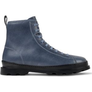 Campervoor mannen. K300245-036 Brutus Leren Enkellaarsjes blauw (41), Leer, 3 tot 5 cm, Ritssluiting, Casual