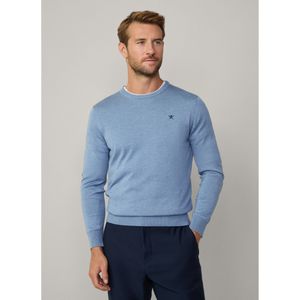 Hackett Londonvoor mannen. HM703312 Trui van grijze katoen en zijde (M), Casual, Grijs