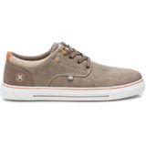 Xtivoor mannen. 14357304-TAUPE Trein 143573 taupe (45), Stof, Plat, Veters, Casual