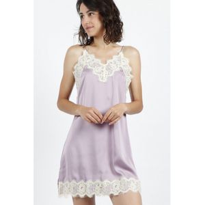 Admasvoor vrouwen. 51381-0-000215 Hemdje Zachte Crepe Bandjes mauve (XL), Homewear, Lila, Polyester