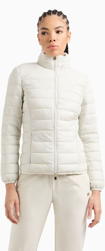 EA7 - Casual Gewatteerd Jack - Beige - Gerecycled Nylon - Winddicht - Waterdicht