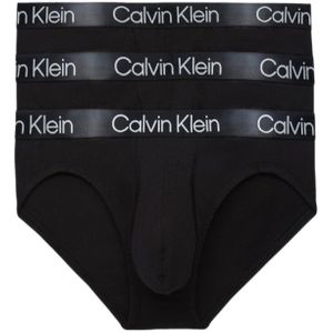 Calvin Kleinvoor mannen. 000NB2969A Set van 3 slips - Modern Structure zwart (XS), Homewear, Katoen, Duurzaam