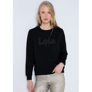 Lois Jeansvoor vrouwen. 464472426 Sweater met pofprint roze (XS), Casual, Katoen, Lange mouwen