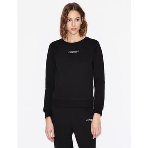 Armani Exchangevoor vrouwen. 8NYM29YJE5Z1200 Zwart fleece sweatshirt (S), Casual, Katoen