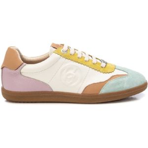 Carmela - 16206008-AQUA - Leren Sportschoenen - Veelkleurig - Plat - Veters - Casual
