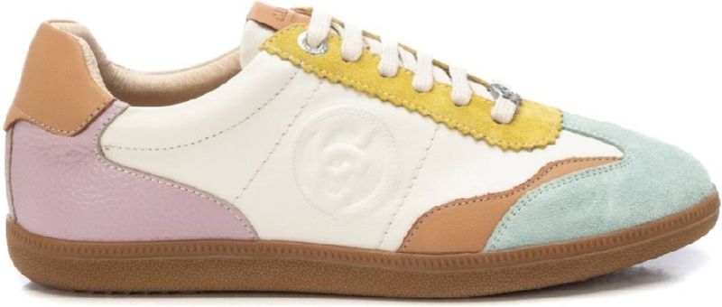 Carmela - 16206008-AQUA - Leren Sportschoenen - Veelkleurig - Plat - Veters - Casual