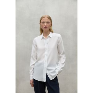 ECOALFvoor vrouwen. MCWGASRTRIMA0177W24-000 Trima overhemd wit (XL), Casual, Lange mouwen, Lyocell