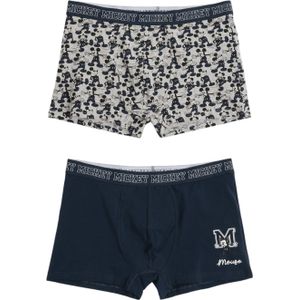 Disneyvoor mannen. 48578P-0-000504 Set van 2 Mickey Jeans marine boxershorts (M), Homewear, Katoen, Marineblauw