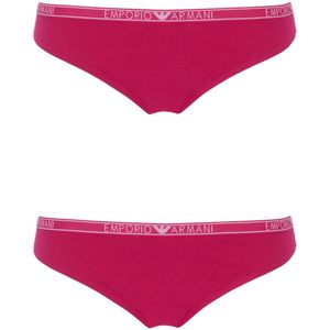 Emporio Armanivoor vrouwen. 164752_4F223 Set van twee roze Essential ASV biologisch katoenen slips (XL), Homewear