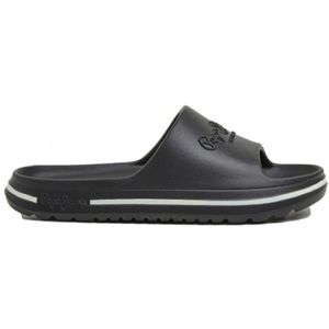 Pepe Jeansvoor vrouwen. PLS70131 Teenslippers Beach Slide zwart (39), Plat, Geen, Casual, Strandkleding