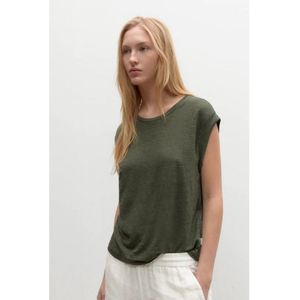 ECOALFvoor vrouwen. GATSAVEIR0128WS23-128 Aveiroalf groen T-shirt (L), Casual, Vlas, Duurzaam