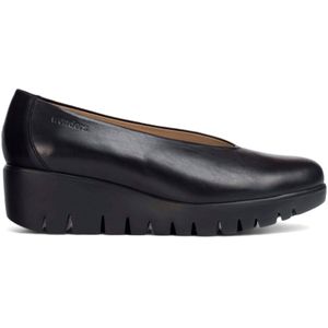 Wondersvoor vrouwen. C-33100 Fly leren loafers zwart (41), Leer, 3 tot 5 cm, Geen, Casual