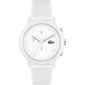 Lacostevoor mannen. 2011246 .12.12 Chrono wit (OSFA), Casual, Siliconen, Riem