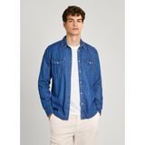 Pepe Jeans - PM308586HT8 - Overhemd - Blauw - Denim - Lange Mouwen