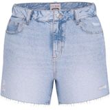 Guessvoor vrouwen. W5GD74D5B96 Ontspannen midi-short blauw (28), Casual, Katoen