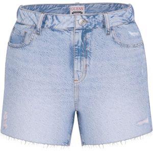 Guessvoor vrouwen. W5GD74D5B96 Ontspannen midi-short blauw (28), Casual, Katoen