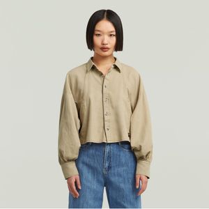 G-Star - D26579-D454-D848 Shirt Macro Ballon - Beige - Katoen - Lange Mouwen