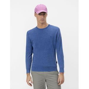 elPulpovoor mannen. 11040126440 Basic Extrafijne Pullover blauw (S), Casual, Katoen