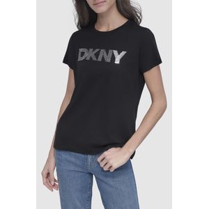 Dkny, Dames, Tops, Zwart, Maat: M Katoen,