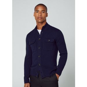 Hackett Londonvoor mannen. HM702997 Zak marine (XXL), Casual, Wol, Lange mouwen, Marineblauw