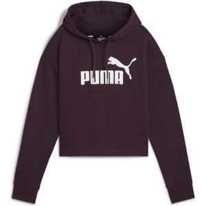 Pumavoor vrouwen. 58686946 Sweatshirt Ess Cropped Logo lila (XL), Casual, Sportief, Katoen, Duurzaam