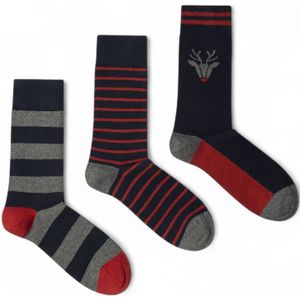 Pepe Jeansvoor mannen. PMU30073 3 paar marine herensokken (M-L), Homewear, Katoen, Marineblauw