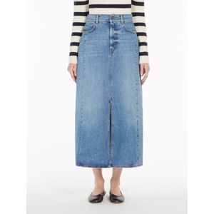 Weekend Max Maravoor vrouwen. 2515101061600 Denim rok Gesso blauw (40), Casual, Katoen