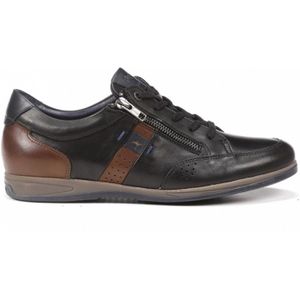 Fluchosvoor mannen. F1281 Sportschoenen F1281 Zwart (46), Leer, 1 tot 3 cm, Veters, Ritssluiting, Casual